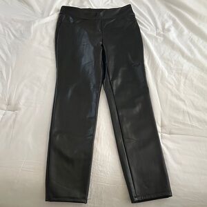Iris Black Faux Leather Pants